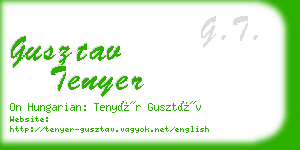 gusztav tenyer business card